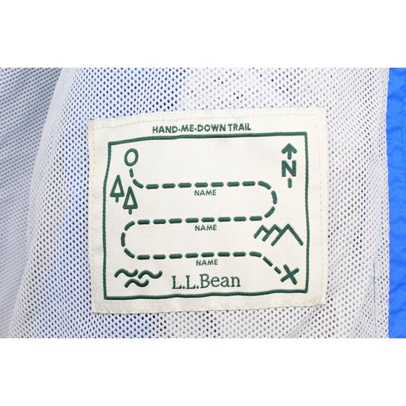 LL Bean Discovery Rain Jacket Full Zip Hooded Nylon Blue Size 4T - Picture 7 of 11